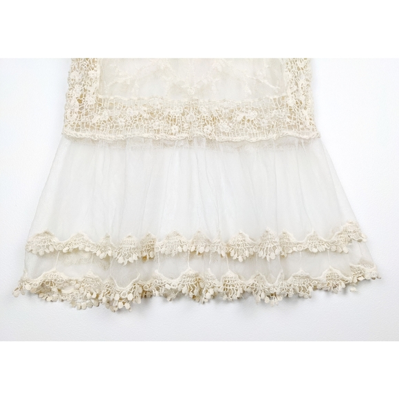 MED - Dreamers Lace and Crochet Sheer Tank Top - Picture 4 of 7